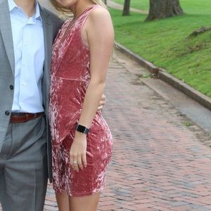 CRUSHED VELVET DRESS